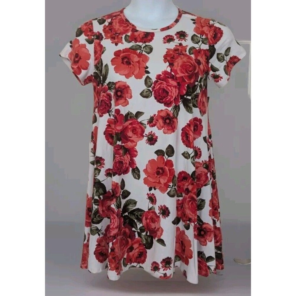 DISCREET SCOOP NECK SHORT SLEEVE T SHIRT DRESS Women's Size Medium